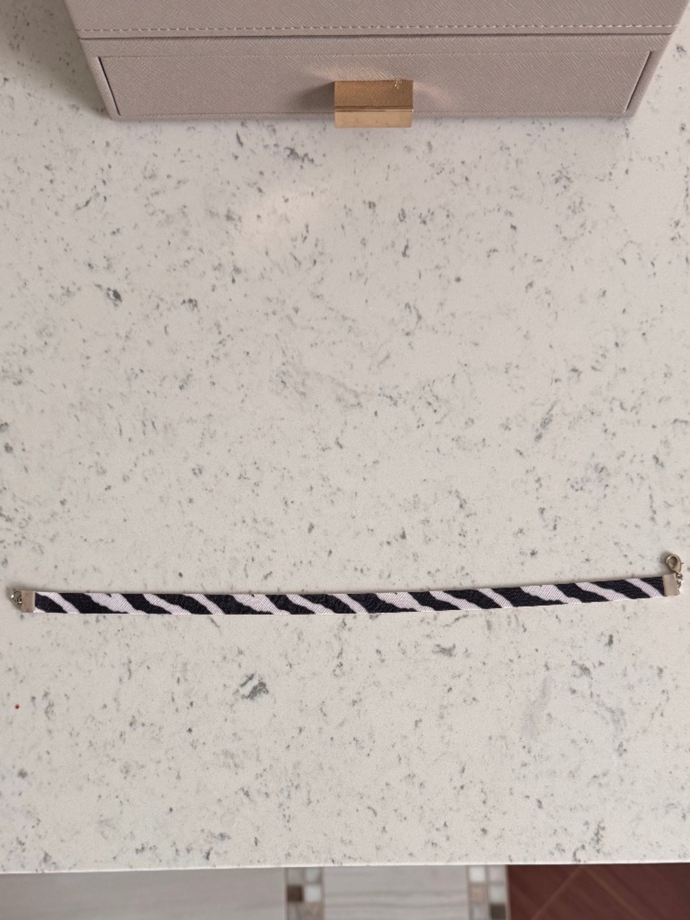 Zebra Print Skinny Choker Necklace